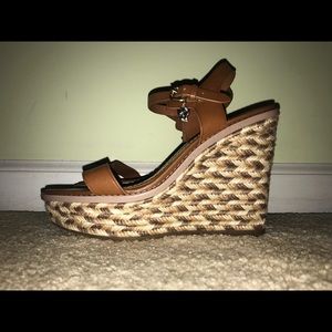 Brown Coach wedges